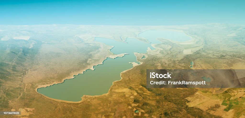Eagle Lake 3d Render Topographic Map Horizon Stock Photo - Download