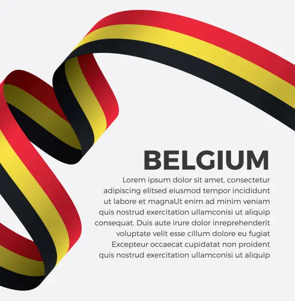 Vector illustration of Belgium flag background