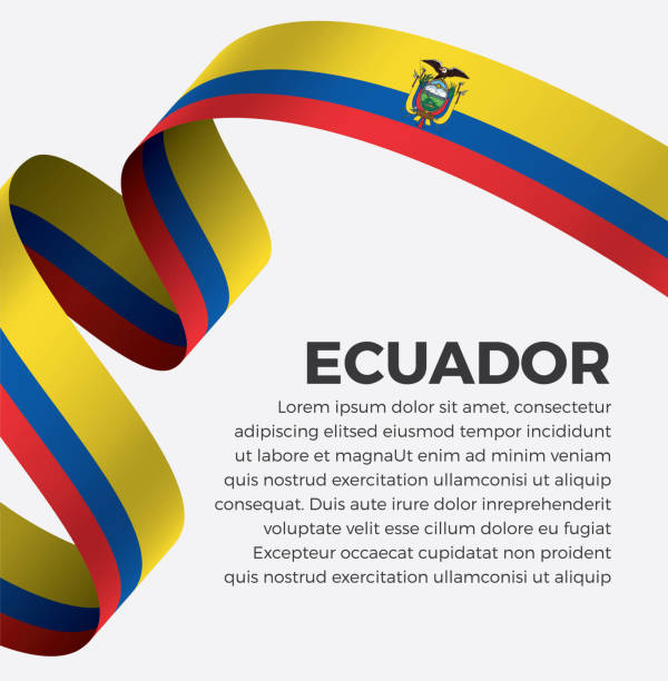 Ecuador flag background Ecuador, country, flag, culture, background, vector ecuador stock illustrations