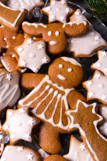 istock a tasty Gingerbread with royal icing 1073620942