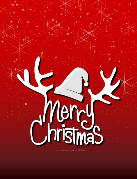 istock Christmas greeting card. Merry Christmas lettering, vector illustration 1073643512