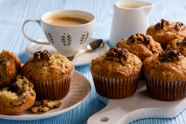 istock Homemade walnut and cranberry muffins. 1073647712