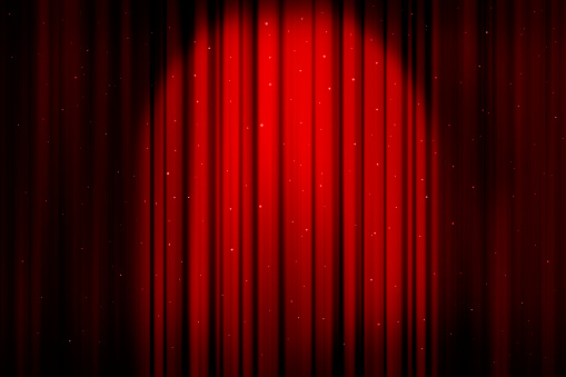 Red curtains background