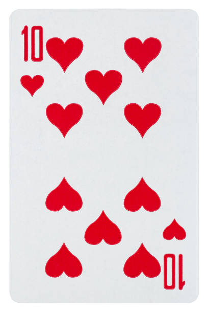 istock Playing card ten of hearts isolated on white 1073661998