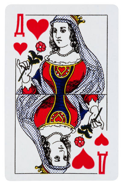 istock Playing card Queen of hearts isolated on white 1073662458