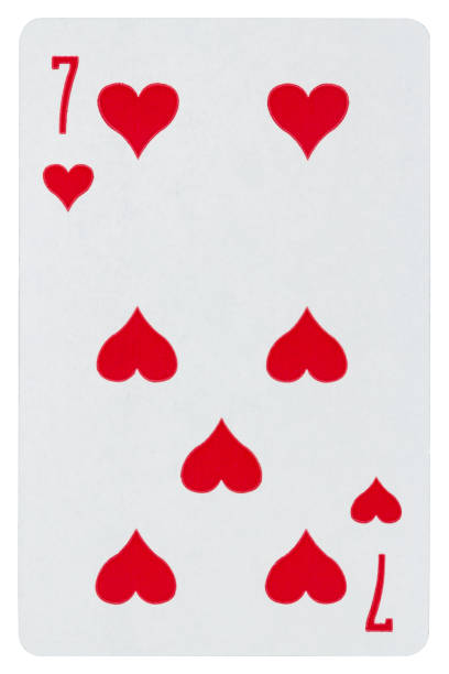 istock Playing card seven of hearts isolated on white 1073665014