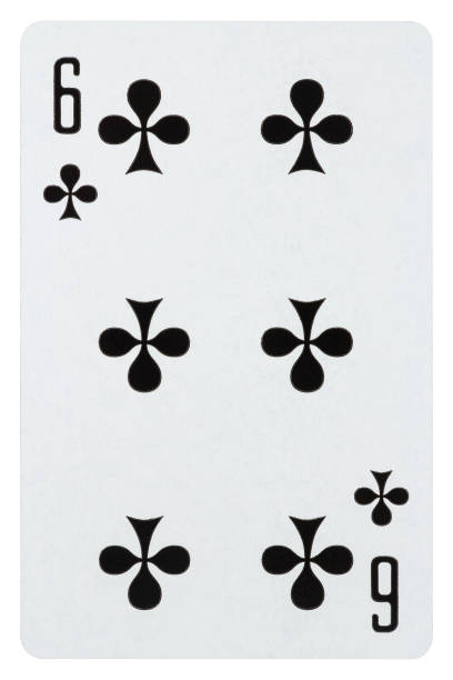 istock Playing card six of cross isolated on white 1073677396
