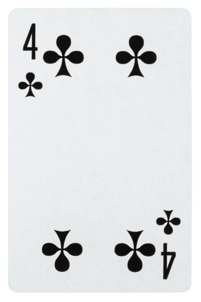 istock Playing card four of cross isolated on white 1073678428
