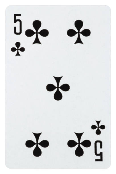 istock Playing card five of cross isolated on white 1073678432