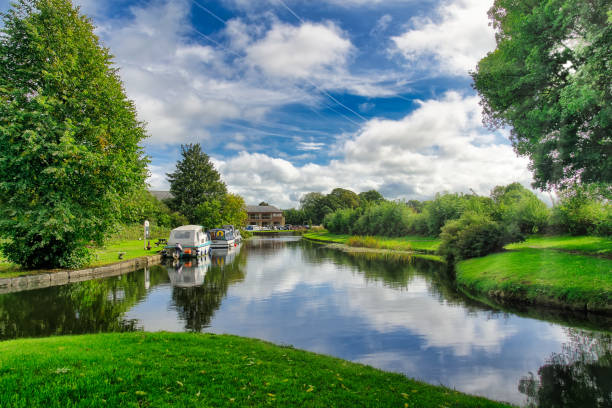 istock A peaceful Summer scene on the lancaster canal. 1073687256