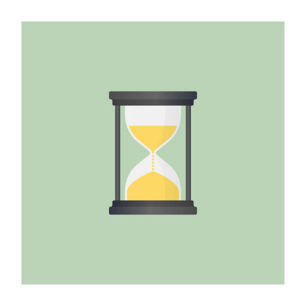 모래 시계 아이콘 - deadline personal organizer busy clock stock illustrations