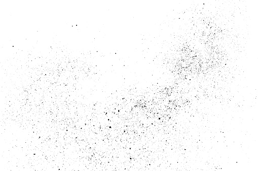 Black Grainy Texture Isolated On White Background. Dust Overlay. Dark Noise Granules.  Digitally Generated Image. Vector Design Elements, Illustration, Eps 10.