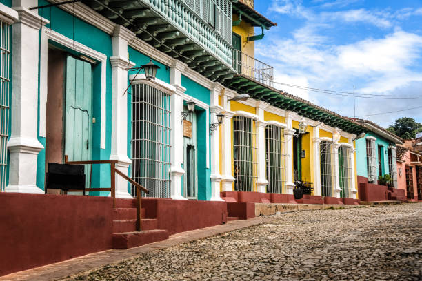 istock Empty Old Street In Trinidad, Cuba 1073712260