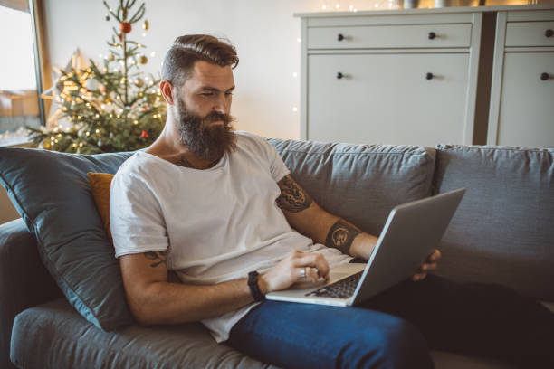 istock Lazy Christmas at home 1073717698