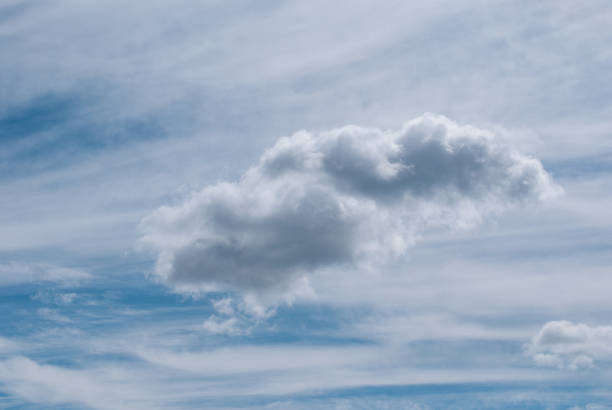 istock White clouds in the bright blue sky 1073721422