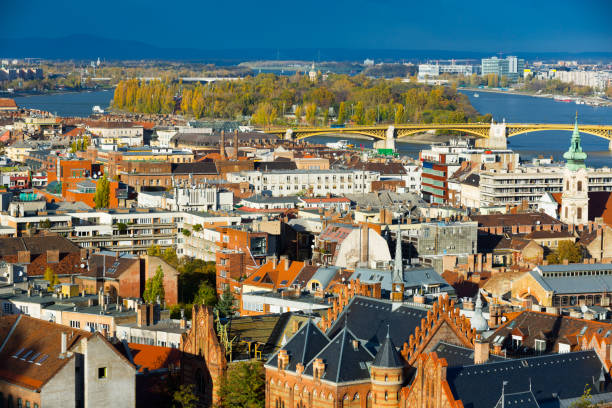 istock Old town Budapest with historical buildings and  Danube 1073723804