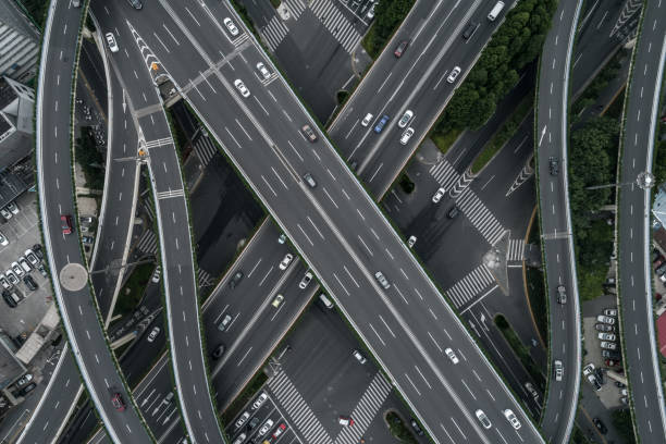 istock Aerial view of highway and overpass 1073737866