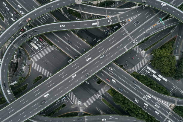 istock Aerial view of highway and overpass 1073737874