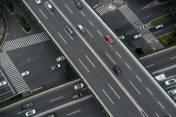 istock Aerial view of highway and overpass 1073737894