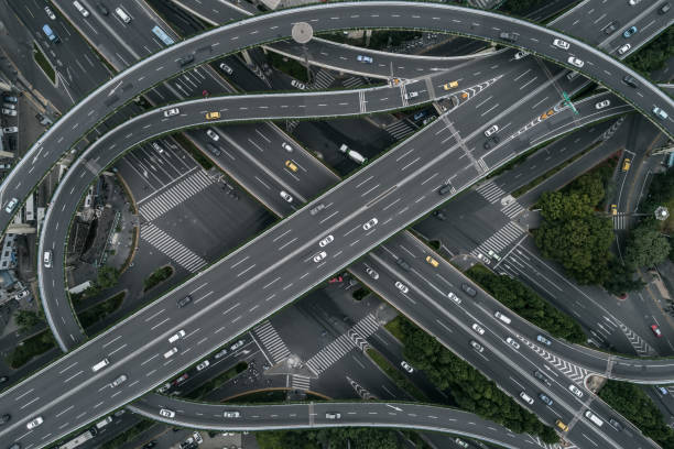 istock Aerial view of highway and overpass 1073737904
