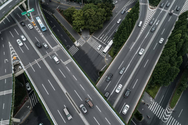 istock Aerial view of highway and overpass 1073737910