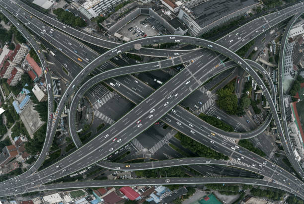 istock Aerial view of highway and overpass 1073737916