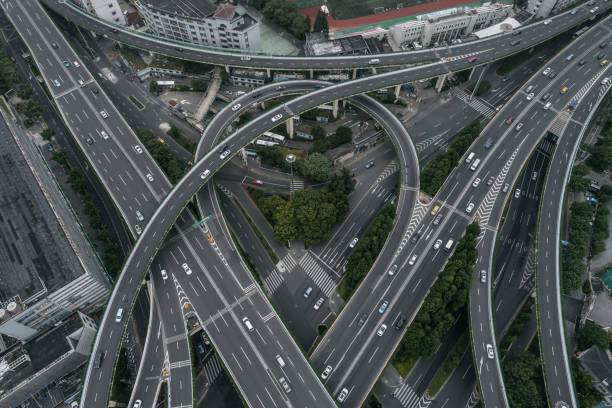 istock Aerial view of highway and overpass 1073737922
