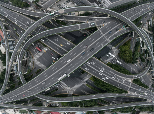 istock Aerial view of highway and overpass 1073737928