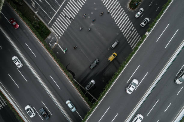 istock Aerial view of highway and overpass 1073737956