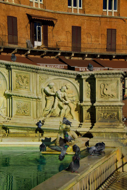istock Fountain in Siena on Piazza del Campo 1073759912