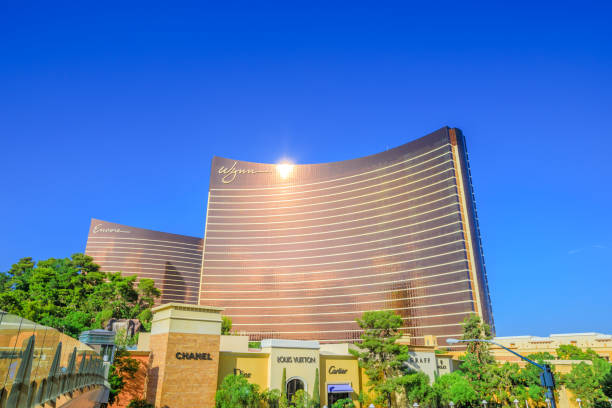 wynn i encore hotel - wynn las vegas encore las vegas building exterior built structure zdjęcia i obrazy z banku zdjęć