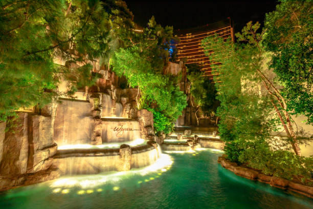 noite de cachoeira wynn - encore las vegas - fotografias e filmes do acervo