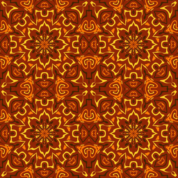 Traditional Classic Oriental Mosaic Ornament Works - seamless high resolution and quality pattern tile for 2D design and 3D as background or texture for objects - ready to use.