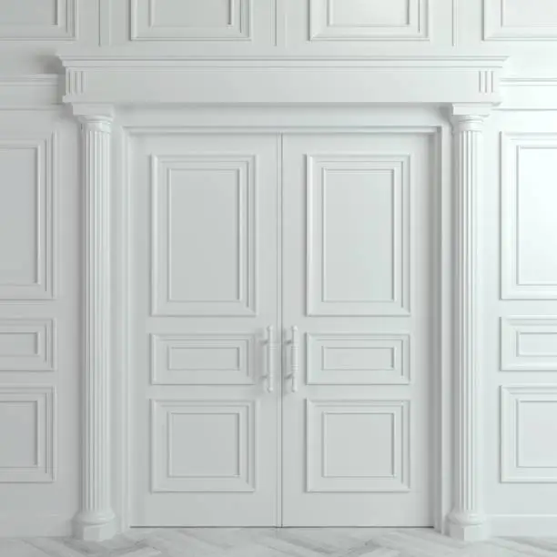 Photo of White double classic door