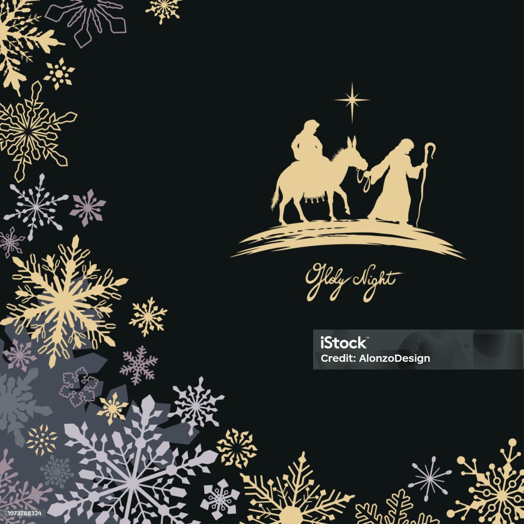 Star of Bethlehem Mary and Joseph. Nativity Christmas Scene Christmas stock vector