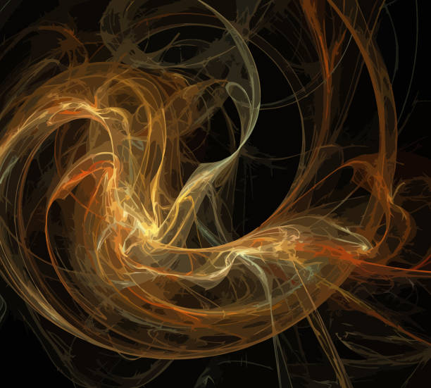 istock image of one Digital Fractal on Black Color 1073793704
