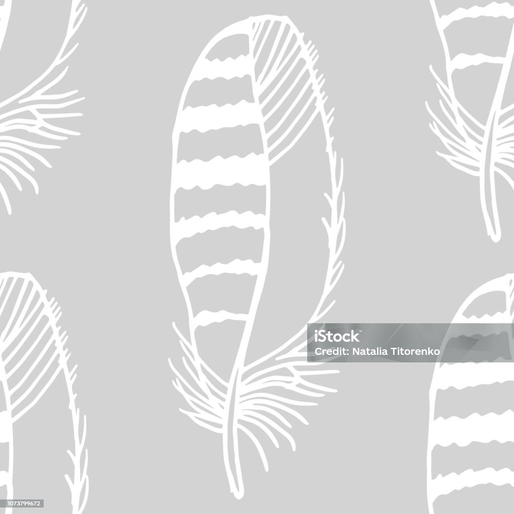 Mockingbird Feather Pattern Mockingjay Feather Seamless Pattern Hand Drawn Sketch Stock ...
