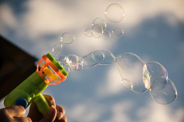 istock Image of toy gun shooting bubbles 1073803152