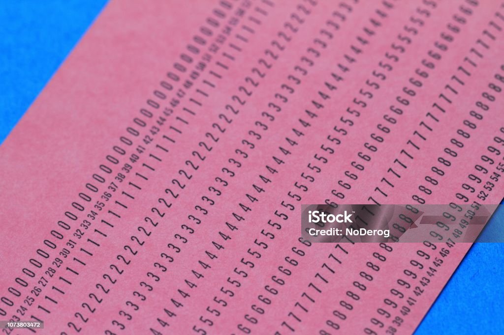 Computer Punch Label Vintage Computer Punch Card Data Input Documents Stock Photo - Download ...
