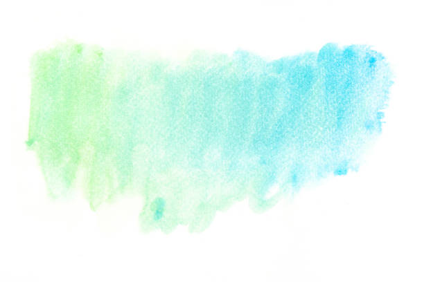 istock Hand drawn watercolor on white paper. 1073809954