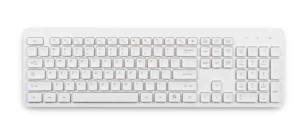 English keyboard isolated on white.