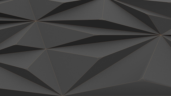 Gray triangular abstract background 3d rendering