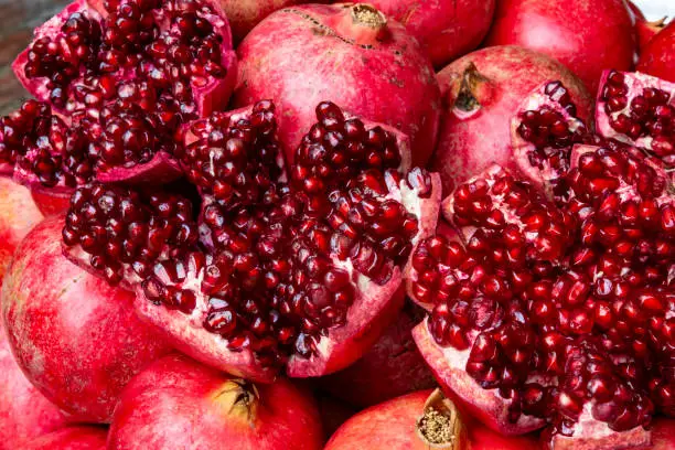 Photo of Close up of fresh and juicy pomegranate