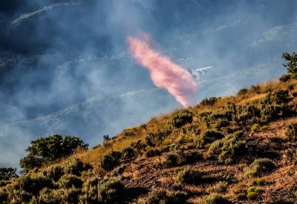 istock Slurry Bombers fight wildfires. Aerial fire fighting 1073818160