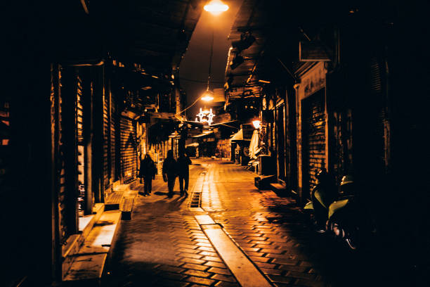 istock Night in town - Athens, Greece 1073835982