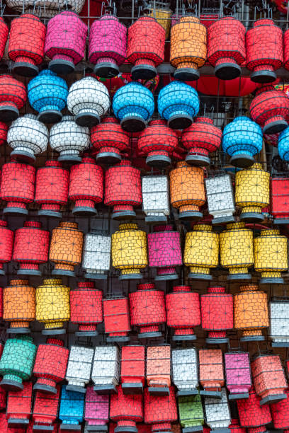istock Many colorful chinese lanterns, China 1073845608