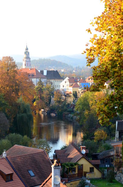 istock Panoramic view of Cesky Krumlov, Czech Republic 1073854848