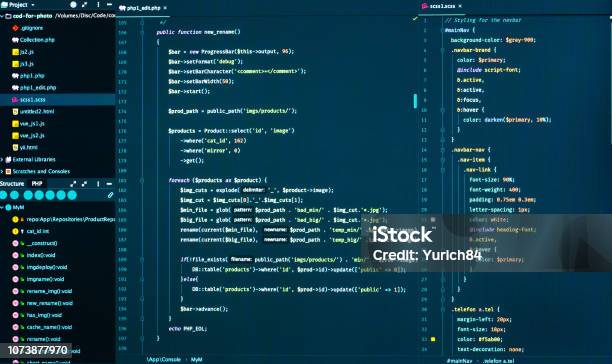 Web Development Code Css Sass Styles Preprocessor Script Lines In The ...