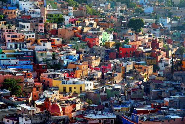 istock Guanajuato - view at coloured houses 1073883288