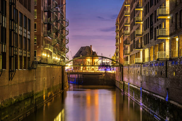 istock Hamburg Speicherstadt at night 1073887100